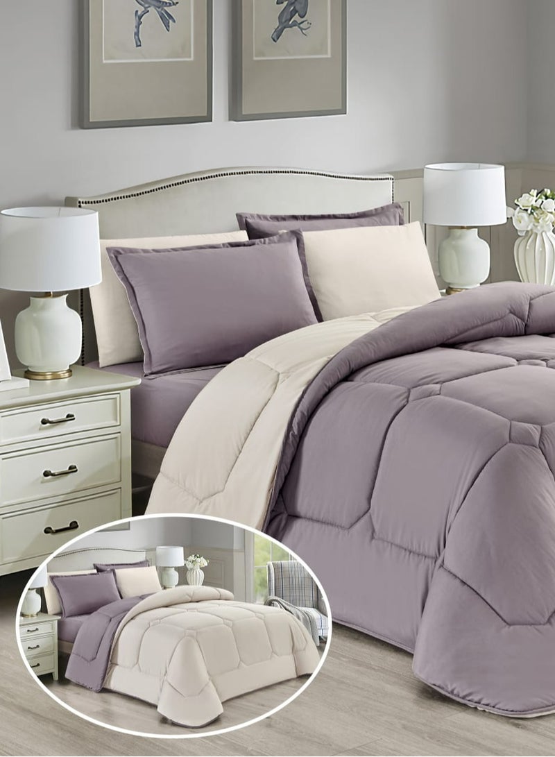 Moon Comforter Set Bedspread 6 Pieces Medium Filling Two Sides Microfiber 230x250 cm  - Image 2