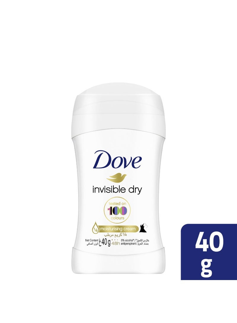 Dove Women Anti-Perspirant Deodorant Stick Invisible Dry Alcohol Free 40 g