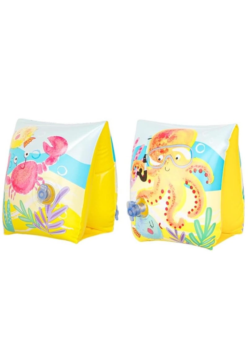 Excefore Inflatable Swim Arm Bands Armband for Kids Cute Children Swimming Floatation Sleeves Water Rings Rollup Floats Tube Armlets Swim Floater Sleeves Swimming Arm Floaties Learning Swim Training Aids  - Image 2