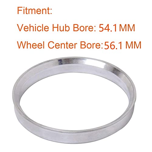 ZHTEAPR 54.1 to 56.1 Wheel Hub Centric Rings (Set of 4) - OD=56.1mm ID=54.1mm - Aluminium Alloy Wheel Hubrings 56.1 to 54.1 - Image 2