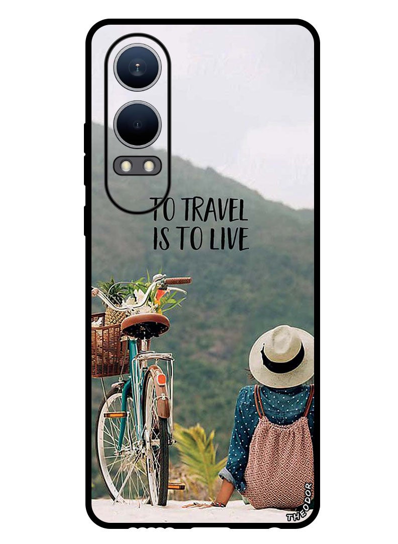 Theodor Protective Case Anti Scratch Shock Proof Bumper Cover For OnePlus Nord CE4 Lite To Travel Is To Live - Image 1