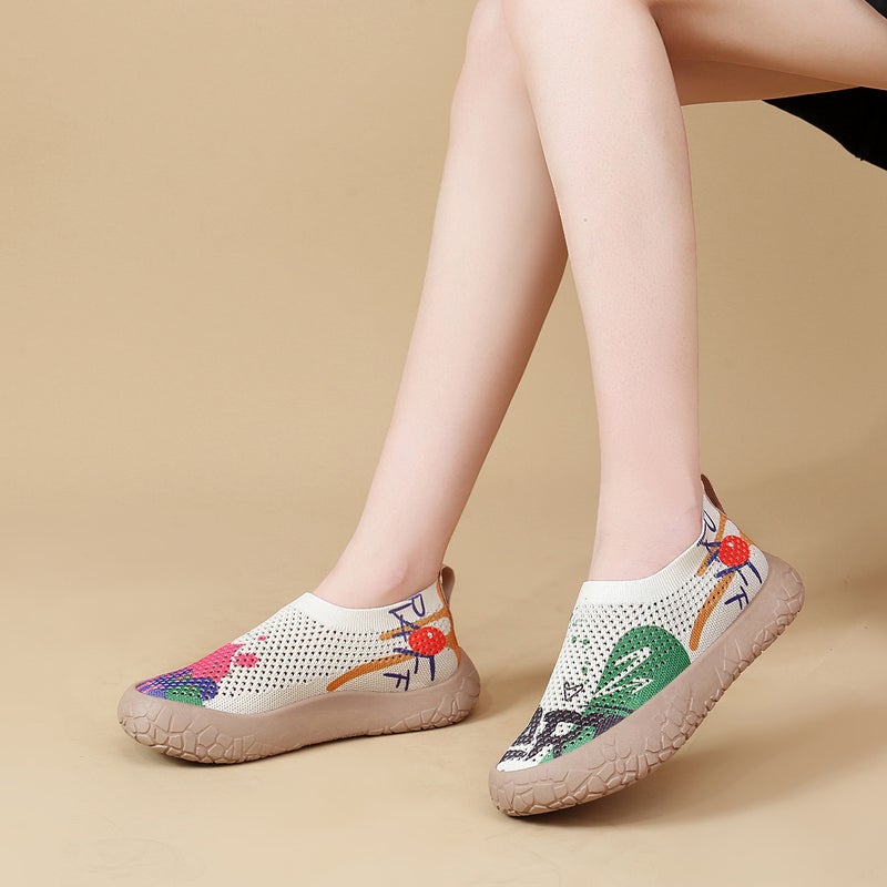 Women's Bohemian Print Breathable Mesh Slip-On Shoes - Image 2