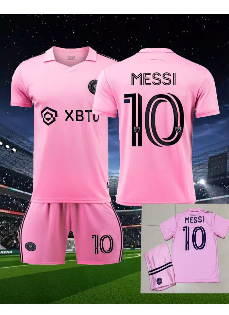 Miami 2324 Miami International League Jersey Set,#10 Messi Home Jersey and Shorts,Football Messi Special Edition,Kids Set,Gift  - Image 1
