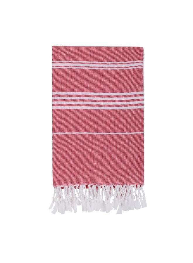 HABER Extra Large 100% Cotton Bath Towel, Size 94 X 178 cm, Quick Absorption and Faster Drying Towel - Ideal for Bath, Beach, Travel, Pool, Yoga (Pack of 1, XL Size, Red) - Image 1