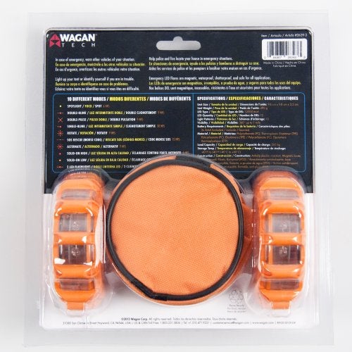 Wagan EL2639-3 FRED Flashing Roadside Emergency Disc LED Flare 9 Flash Modes for Roadside Security, Warning Flashing with Magnet and Hook for Vehicles and Boats - Image 3