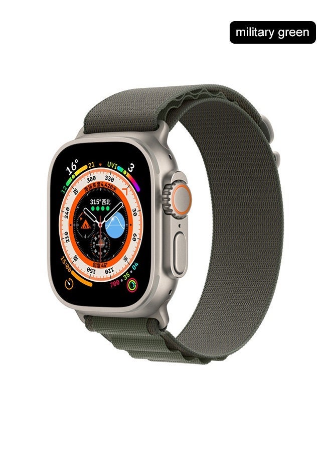 Alpine Loop Nylon Band for Apple Watch, Military Green Titanium G-Hook Strap, Breathable Sport Replacement Band for iWatch 6 7 8 9 10 SE Ultra 2 S11 42mm 44mm 45mm 46mm 49mm - Image 2