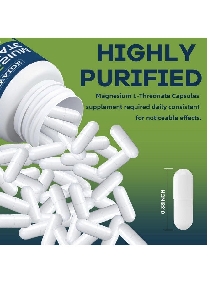 Magnesium L-Threonate Supplement 120 Capsules, 2000 mg Magnesium Threonate with Vitamin C & D3, High Absorption for Sleep, Cognition and Energy Support, Non-GMO(60 Days Supply) - Image 3