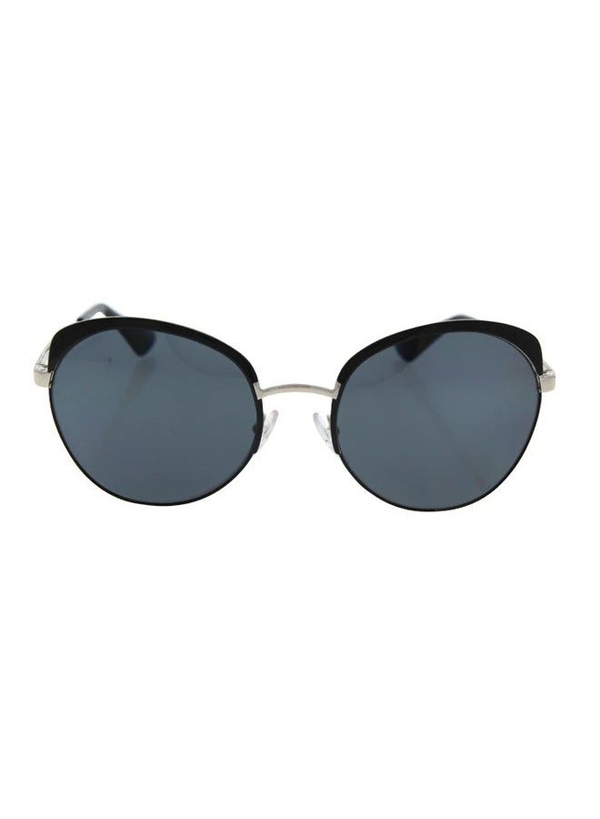 PRADA Full Rim Cat Eye Women Sunglass - SPR54S 7AX-5Z1- Lens Size: 59 mm - Silver/Grey Polarized - Image 2