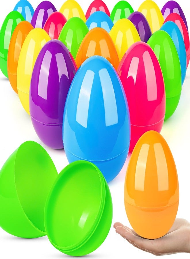 BainGesk 24 PCS 6" Jumbo Easter Eggs, Basket Stuffers Fillers, Plastic Easter Eggs for Hunt, Large Empty Eggs Fillable with Candy, Toys, Easter Decorations, Easter Party Favor - Image 1