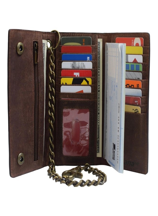Ciana Genuine Leather Long Wallet for Men's - Trifold & Check book Wallet - Slim Wallet RFID Blocking and Credit Card Holder with Multiple Card Slots, Stylish & Durable Zipper Coin Pocket - Image 2