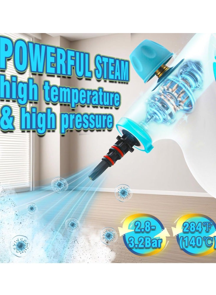 جوشبيرغ منظف ​​بخاري، منظف بخاري محمول متعدد الأسطح، مجموعة ملحقات من 11 قطعة لتنظيف الأرضيات والسيارات والسجاد والمفروشات والأرائك والبلاط والنوافذ - Image 2