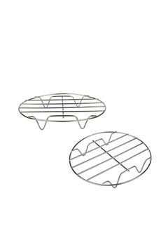 TamBee TamBee 2Pcs 7 Inch Air Fryer Rack Cooking Steaming Cooling Multi-Purpose 304 Stainless Steel Round Rack Cross Wire w Stand Cookware Fit for Air Fryer Pressure Cooker Canning (2,7Inch)  - Image 1