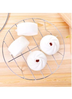 TamBee TamBee 2Pcs 7 Inch Air Fryer Rack Cooking Steaming Cooling Multi-Purpose 304 Stainless Steel Round Rack Cross Wire w Stand Cookware Fit for Air Fryer Pressure Cooker Canning (2,7Inch)  - Image 5