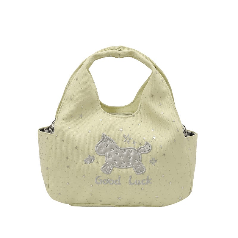 Cute Star Print Canvas Tote Bag - Image 1