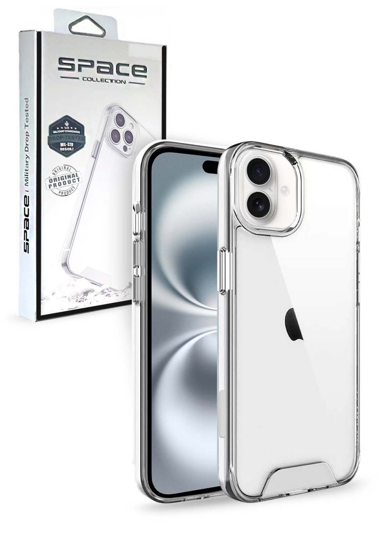 دبليو تيك ابل ايفون 16 2024 تي بي يو زوايا ناعمة مع غطاء غطاء حماية بأزرار كهربائية للكمبيوتر الصلب - شفاف - Image 1