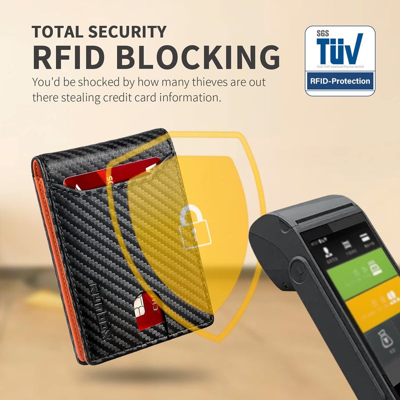 RUNBOX Novelty Wallet for Men Slim 11 Credit Card Holder Slots Leather RFID Blocking Small Thin Men's Wallet Bifold Minimalist Front Pocket Large Capacity Gift Box - Image 5