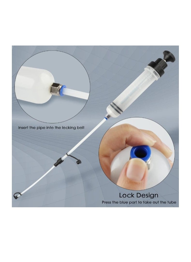 OASIS-TH Oil Fluid Extractor, Oil Suction Syringe, Manual Fluid Extractor Pump, Automobile Fuel Oil Fluid Change Syringe, Manual Automotive Fluid Change Transfer Pump, Brake Fluid Syringe 200CC  - Image 5