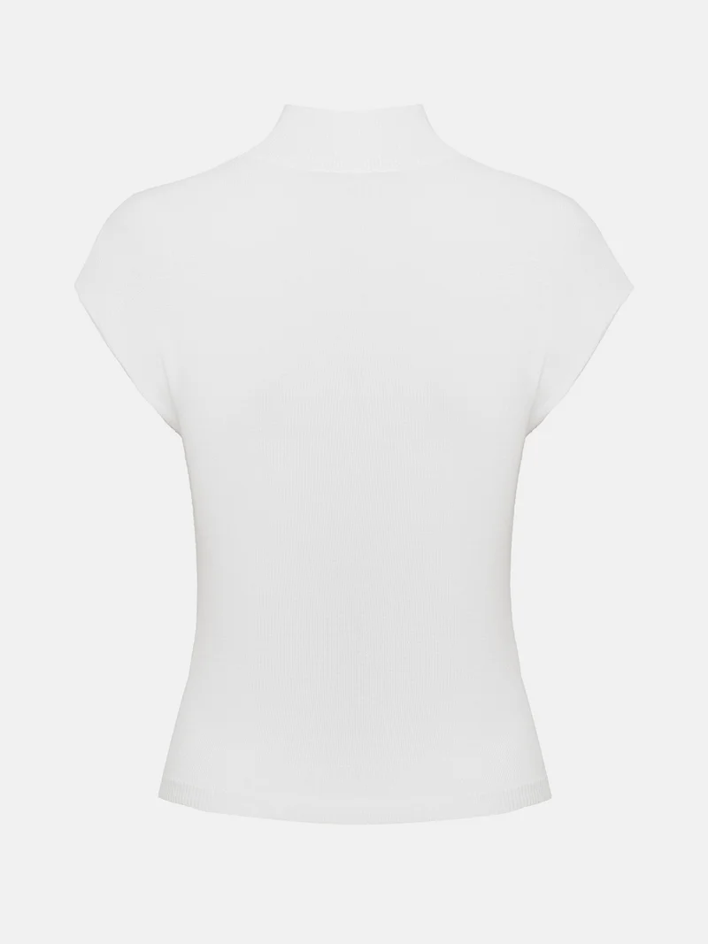 Lichi  Sleeveless knitted top with pleats at the shoulder for Women | Best Price UAE