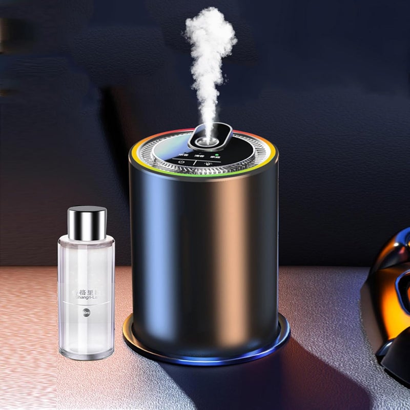 klarako Three-in-one car Aromatherapy Atmosphere Light, Smart Car Air Freshener, Car Diffuser Perfume, Humidifier for Essential Oils Car Aromatherapy Diffuser (A) - Image 1