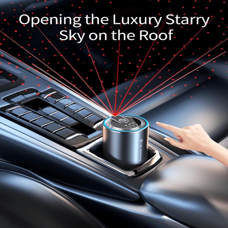 klarako Three-in-one car Aromatherapy Atmosphere Light, Smart Car Air Freshener, Car Diffuser Perfume, Humidifier for Essential Oils Car Aromatherapy Diffuser (A) - Image 4