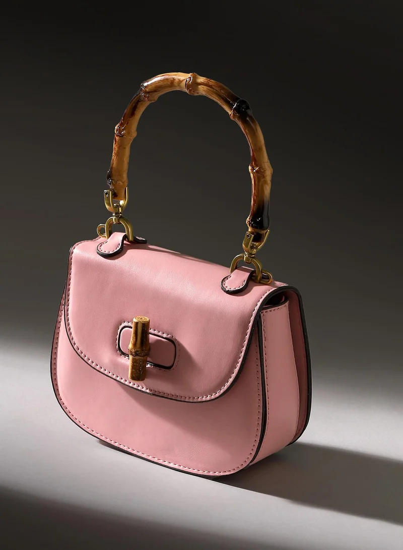 Bamboo Top Handle Handbag