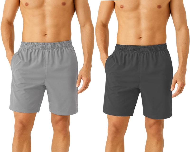 NINQ Workout Half Pant for Man | Gym Shorts for Men with Drawstring Waist & 2 Zipper Pockets | Stylish Lightweight Shorts Pant for Men Sports - Image 1