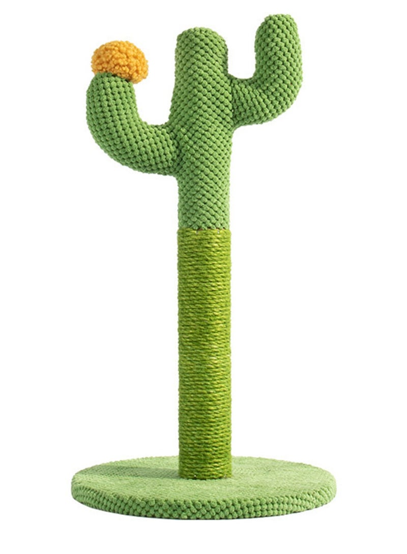 Cactus Cat Scratch Post – Durable Eco Sisal Material with Desert Flower Decor, Perfect for Cats & Kittens - Image 1