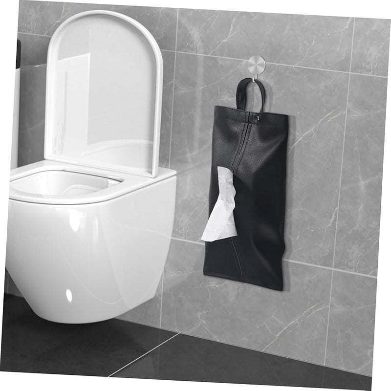 غطاء صندوق المناديل الجلدي PU للسيارة قابل للإزالة بقاعدة غير قابلة للانزلاق للاستخدام في السيارة والمنزل - Image 4