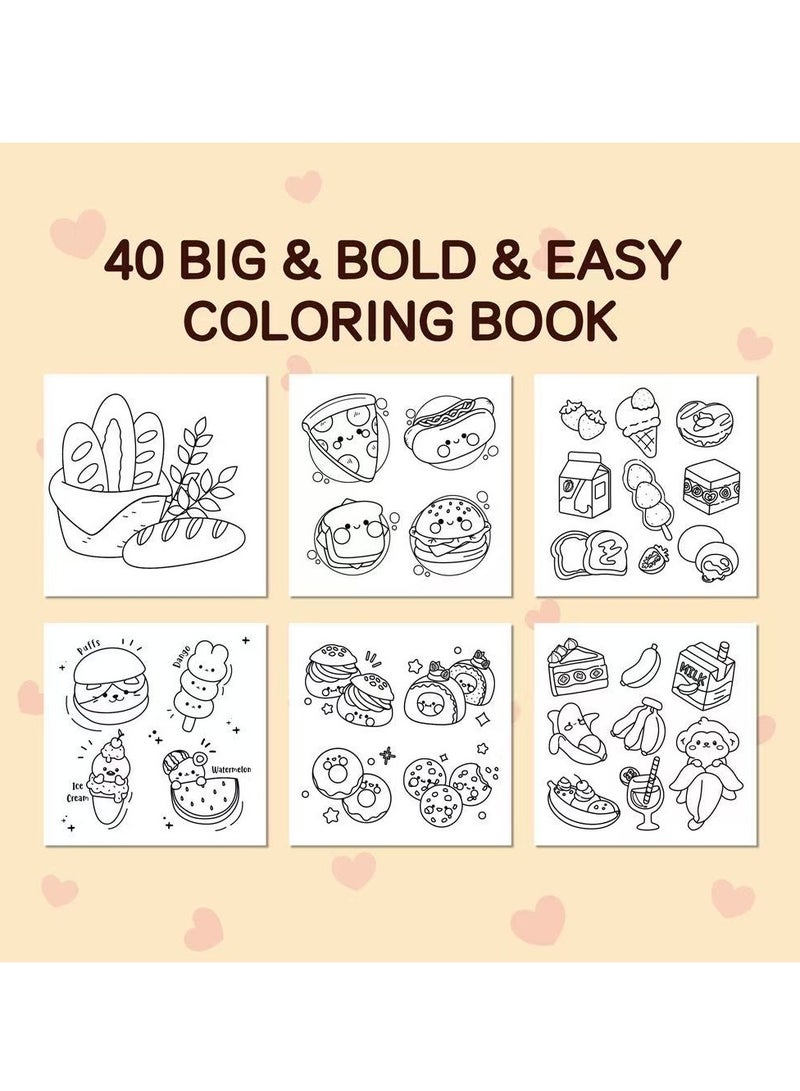 Colouring Book 40 Sweet Food Colouring Book Colouring Book Painting Colouring Book  - Image 2