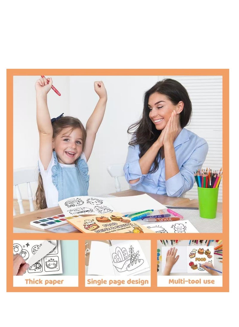 Colouring Book 40 Sweet Food Colouring Book Colouring Book Painting Colouring Book  - Image 5