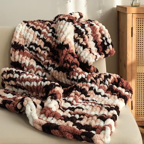 mellobello Jumbo Chunky Yarn for Hand Knitting - Super Thick Chenille Chunky Yarn for Crocheting - Extra Soft Bulky Fluffy Blanket Big Yarns 8 Jumbo Pack (27yds,8 oz Each Skein) - Image 2