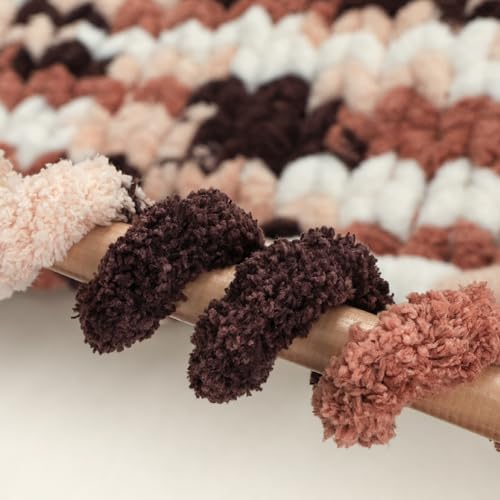 mellobello Jumbo Chunky Yarn for Hand Knitting - Super Thick Chenille Chunky Yarn for Crocheting - Extra Soft Bulky Fluffy Blanket Big Yarns 8 Jumbo Pack (27yds,8 oz Each Skein) - Image 5