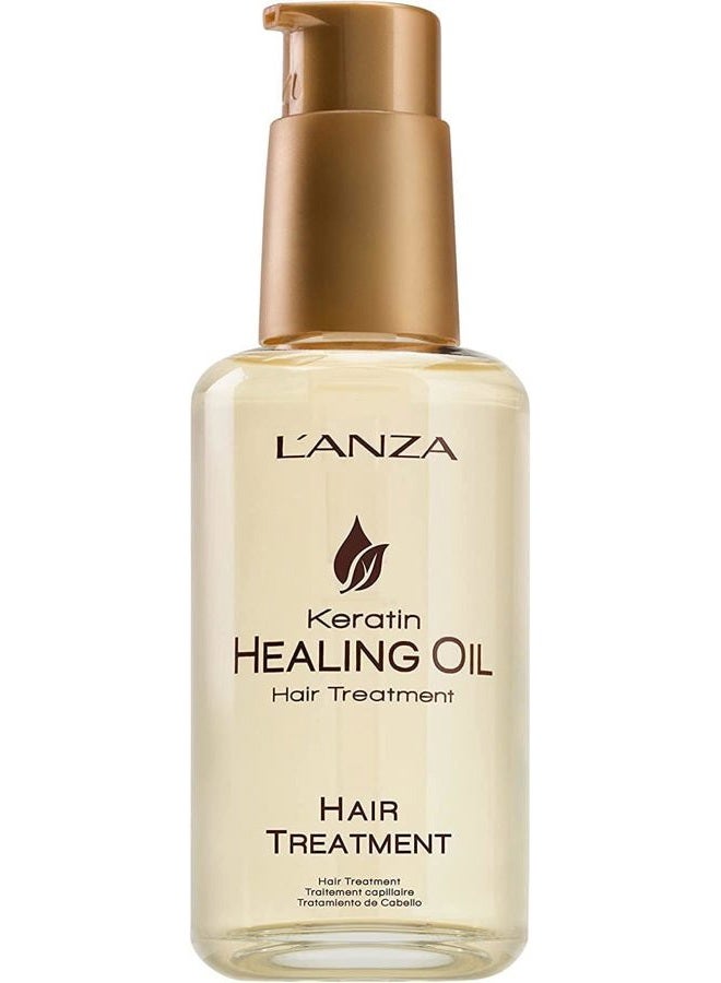 LANZA Keratin Healing Oil Hair Treatment, Hair Oil Revives & Nourishes Dry Damaged Hair & Scalp, Sulfate Free with Phyto IV Complex, Cruelty Free Volumizing Hair Care with UV Protection (6.2 Fl Oz) - Image 1