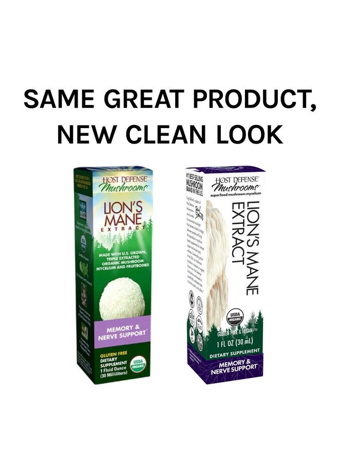 Host Defense Lion Mane Extract Promotes Mental Clarity Focus And Memory Mushroom Supplement Plain 1 Fl Oz - Image 3