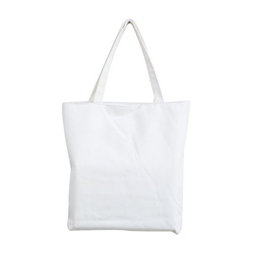 Apol Music Notes Handbag Canvas Tote Bag Reusable Grocery Bag Shoulder Shopping Bag for Women Girls Gift (White) - Image 2