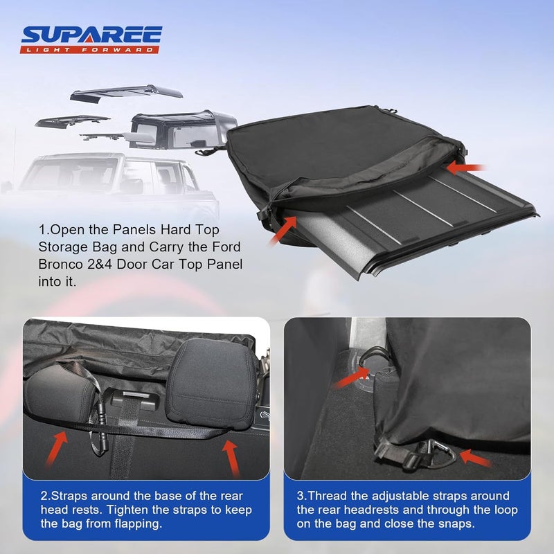 SUPAREE Freedom Panel Hard Top Storage Bag for 2021 Ford Bronco 2/4 Doors - Image 4
