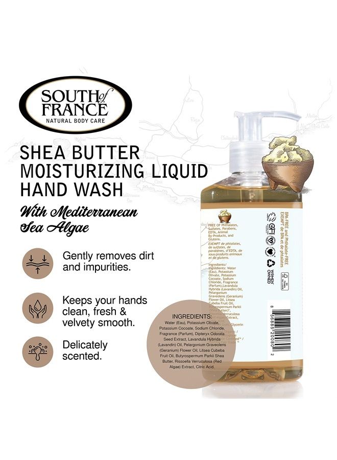 South of France Natural Body Care Shea Butter Clean Hand Wash by South of France Clean Body Care | Moisturizing Liquid Hand Soap with Mediterranean Sea Algae | 8 oz Pump Bottle – 3 Pack  - Image 2