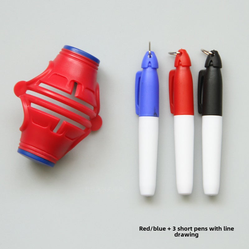 Generic 360° Rotating Golf Ball Liner Marker Pen Red/Blue 3 Short Line Pen