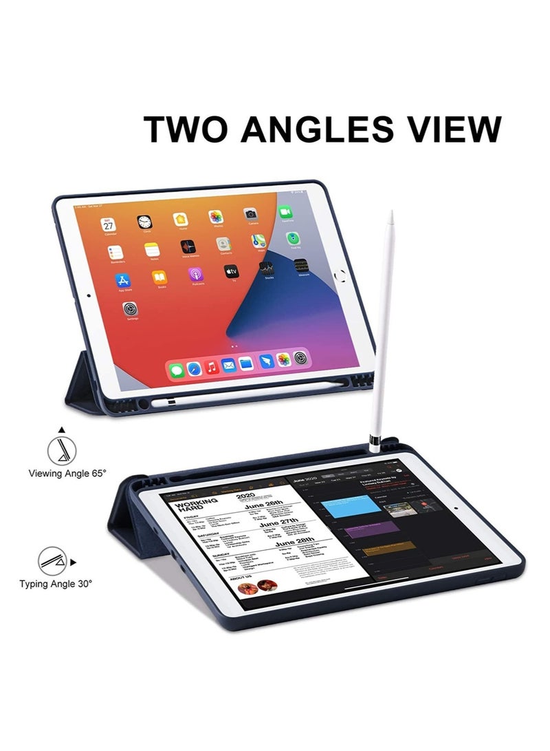 ELTRAZONE iPad 9th/8th/7th Generation case (2021/2020/2019) iPad 10.2-Inch Case with Pencil Holder [Sleep/Wake] Slim Soft TPU Back Smart Magnetic Stand Protective Cover Cases - Image 4