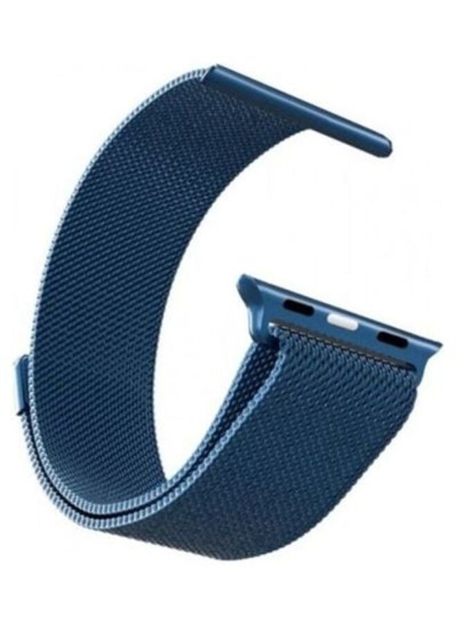 أكاليكس Replacement Strap Watchband For Apple Watch Series 7 45mm / 6 / SE / 5 / 4 44mm / 3 / 2 / 1 42mm Blue - Image 2