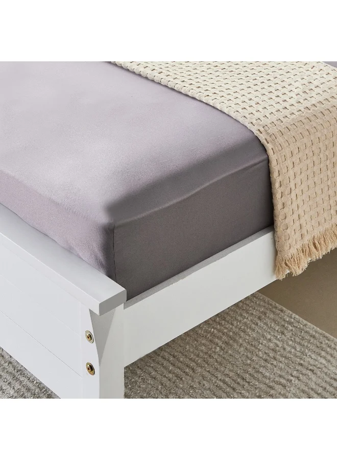 Home Box Opulent Luxe Cotton Solid Super King Fitted Sheet - 200x200+40 cm