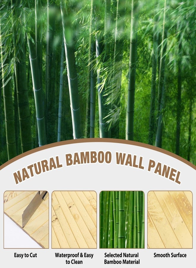 EYAYEN Natural Bamboo Wall Panel for Interior Wall Decor, Pole Wrap Wainscoting Interior Wall Cladding Panel for Kitchen Island, Bedroom, Living Room Office,Decor(16" H x 96" L, Dark Burned) - Image 3