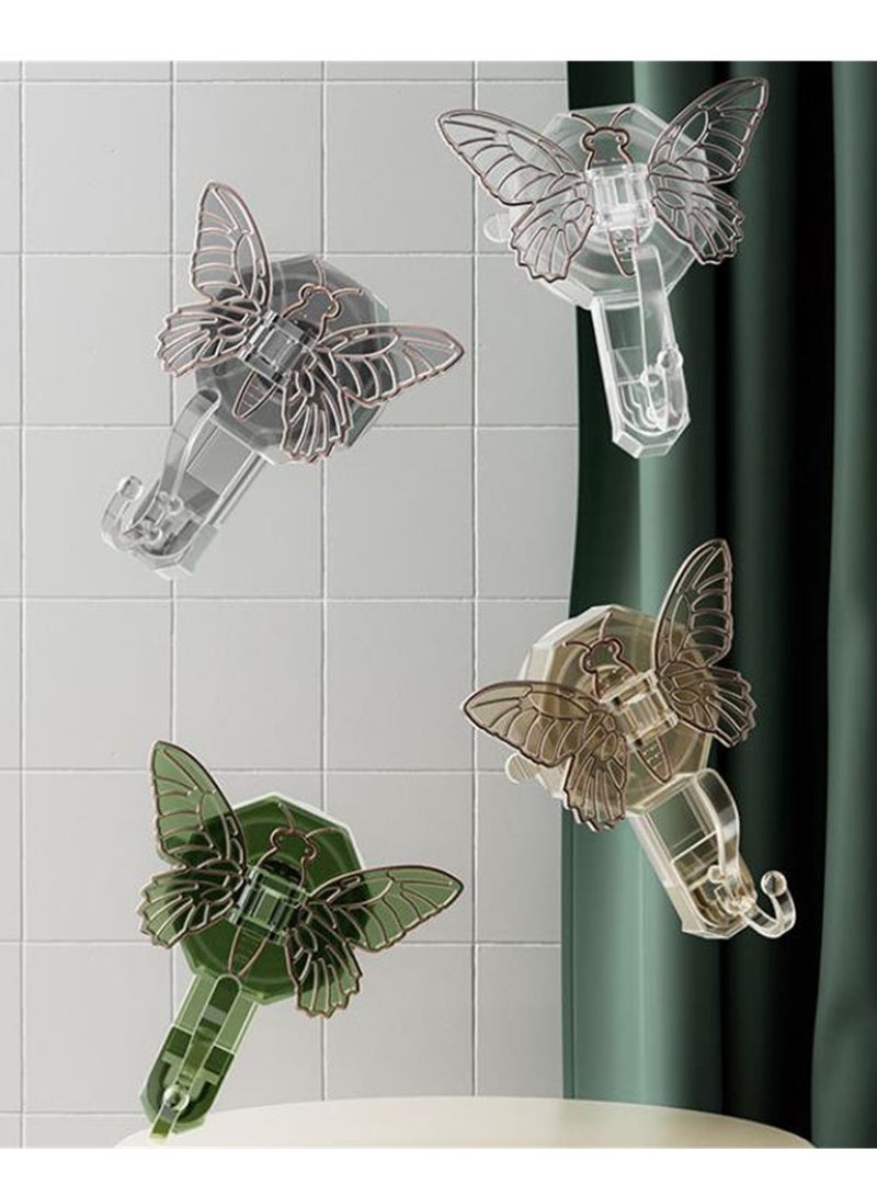 4pcs light luxury suction cup hook powerful vacuum suction cup type punch-free towel bathroom kitchen sticky hook traceless - Image 3