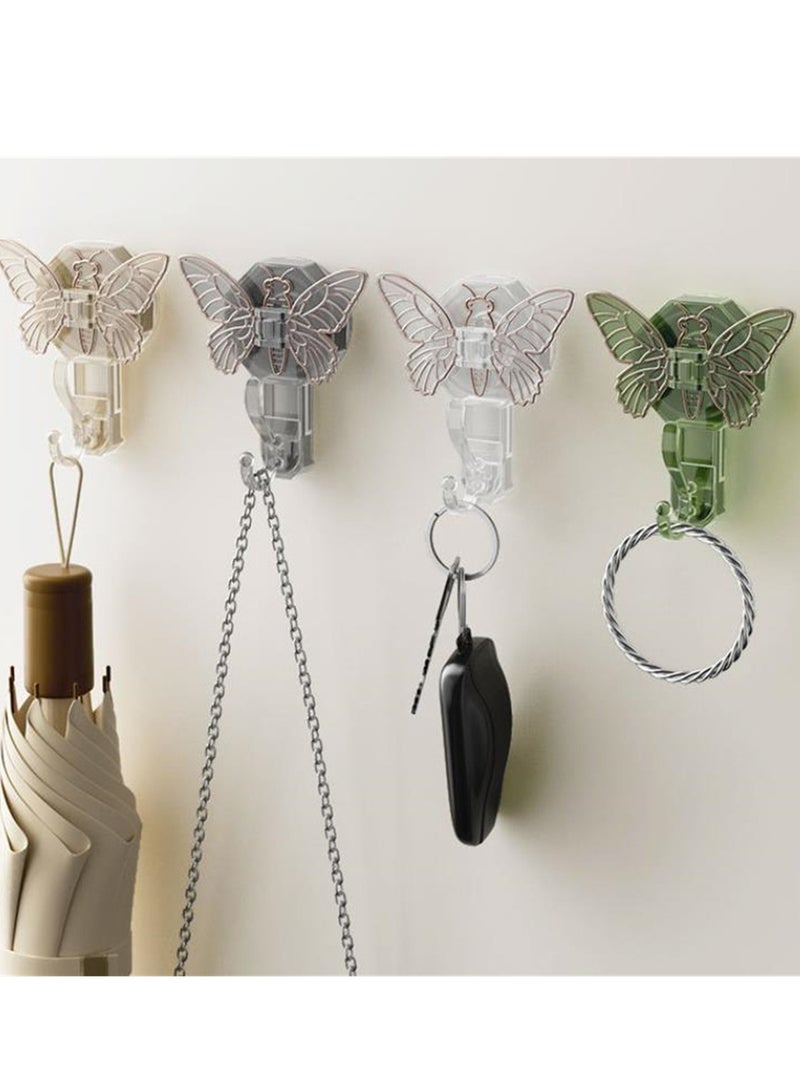 4pcs light luxury suction cup hook powerful vacuum suction cup type punch-free towel bathroom kitchen sticky hook traceless - Image 5