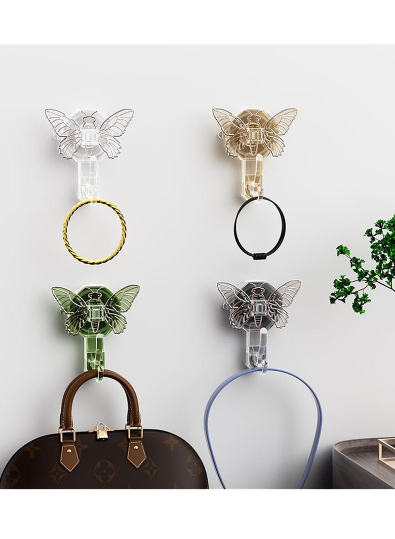 4pcs light luxury suction cup hook powerful vacuum suction cup type punch-free towel bathroom kitchen sticky hook traceless - Image 4