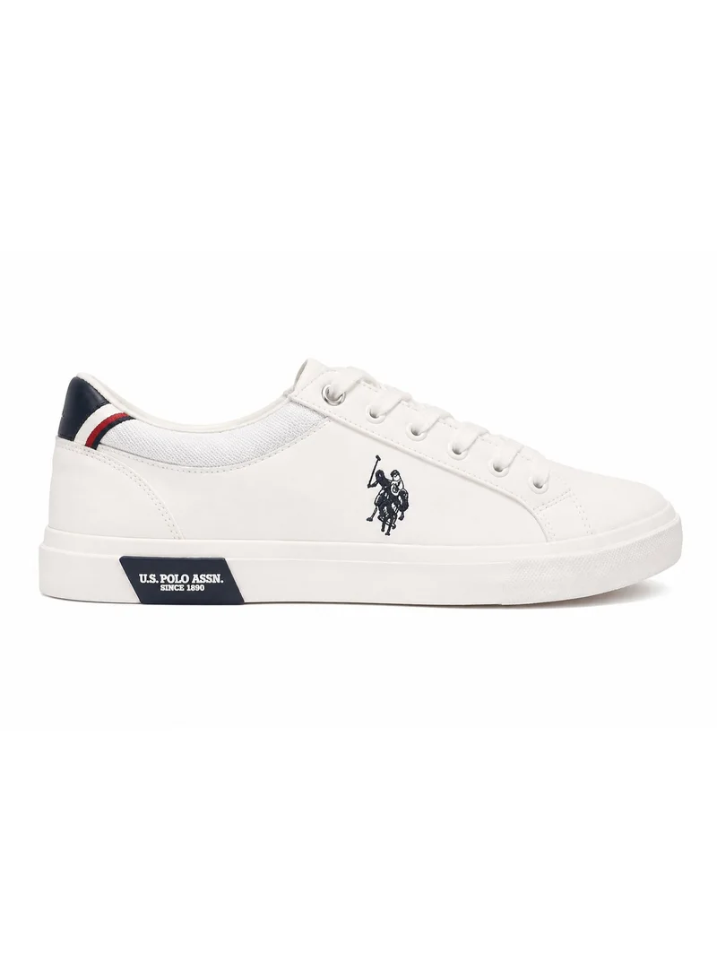 U.S. Polo Assn. U.S. Polo Assn. Men’s Casual Sneakers | Stylish Lace-Up Everyday Shoes | Lightweight Comfort Walking Shoes | Classic White Low-Top Fashion Sneakers for Men