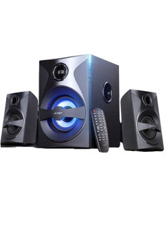 F380X Wireless 4.0 Bluetooth Multimedia Speaker With Subwoofer Satellite Speaker Multicolor LED Black
