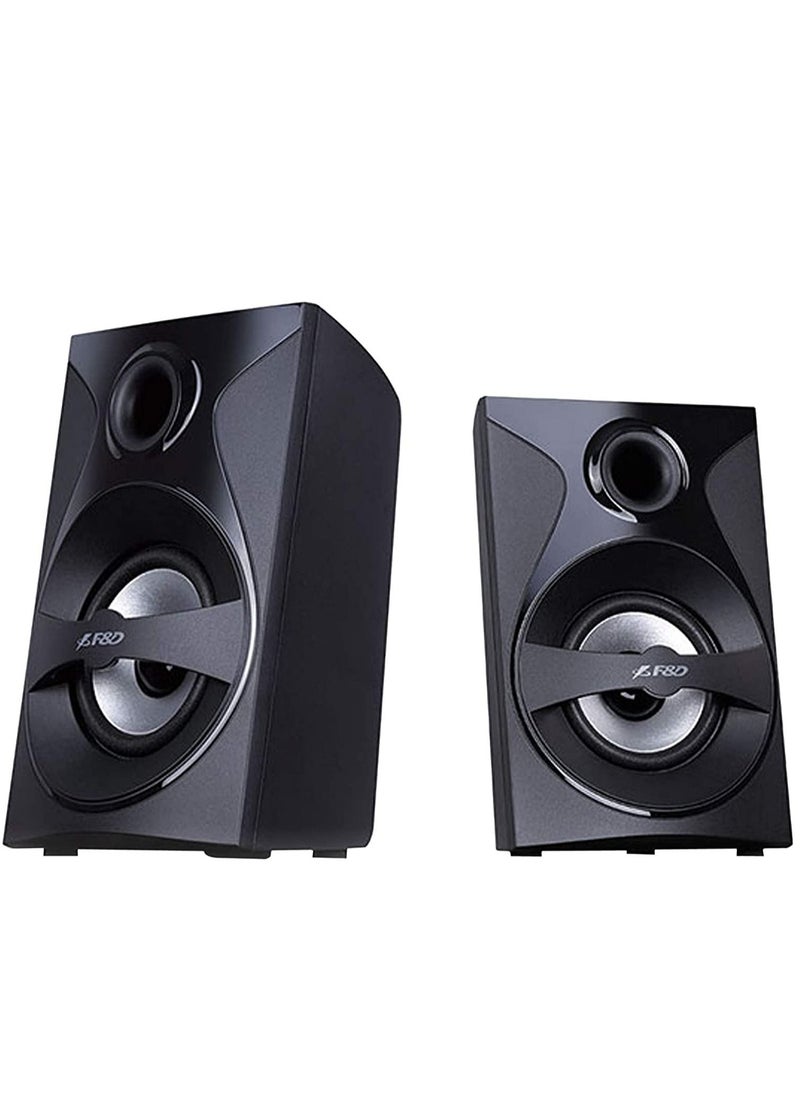 F&D - F380X Wireless 4.0 Bluetooth Multimedia Speaker With Subwoofer Satellite Speaker Multicolor LED Black - Image 1