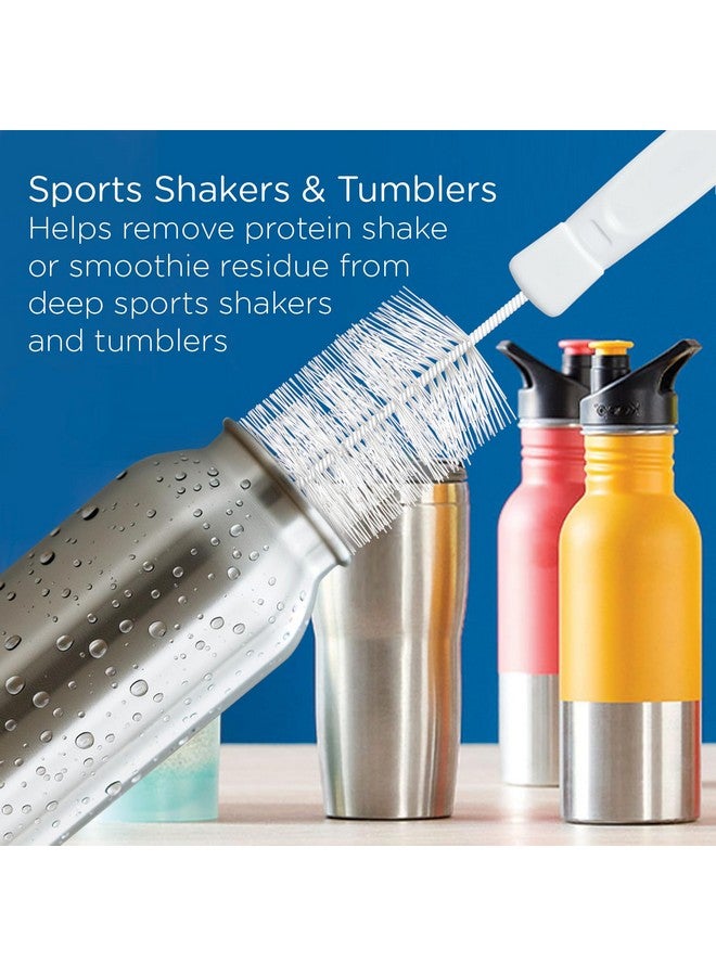 Lola Products Bottle Brush Cleaner, Durable Fiber Bristles Around Twisted Wire with Gripper Handle & Storage Hang Hole, Dishwasher Safe, 2 Pack - Image 2