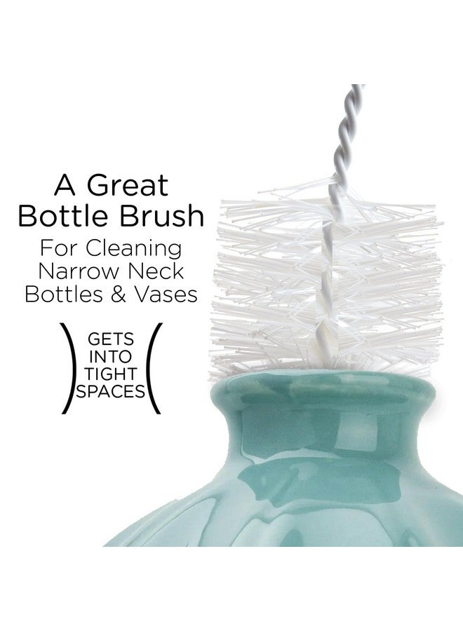 Lola Products Bottle Brush Cleaner, Durable Fiber Bristles Around Twisted Wire with Gripper Handle & Storage Hang Hole, Dishwasher Safe, 2 Pack - Image 3
